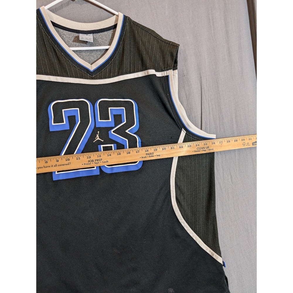 Vintage 2004 Air Jordan Black & White Lining 23 Jersey Size XXL - Picture 7 of 13